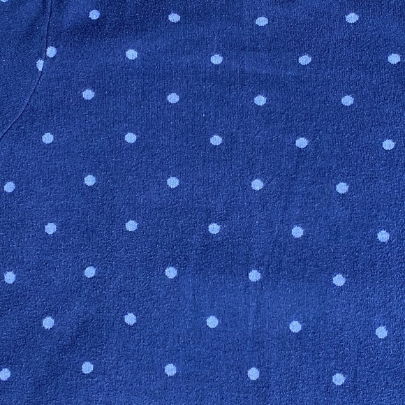Blue Polkadot Sweater Dress - Picture 3 of 12